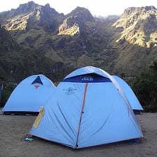 Acampamento na trilha Inca